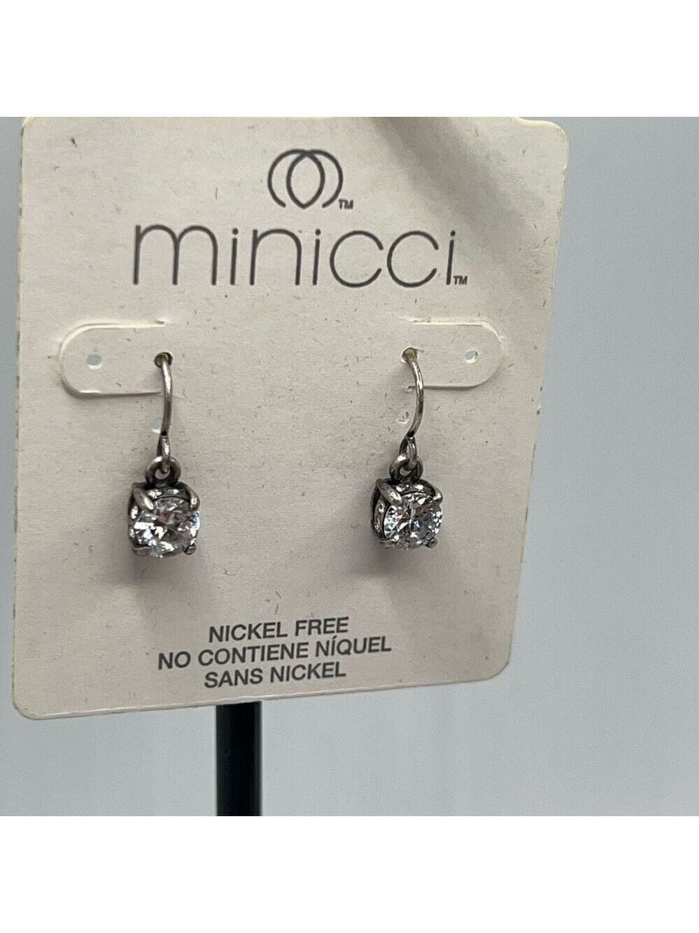 Minicci Kawaii SIlver /Crystal Drop Earrings